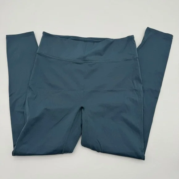 Fabletics Womens XL High Waisted Full Length Leggings Teal Blue - Picture 3 of 4